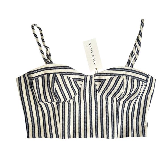 NWT MOON RIVER CORSET CROP TOP - Picture 1 of 5